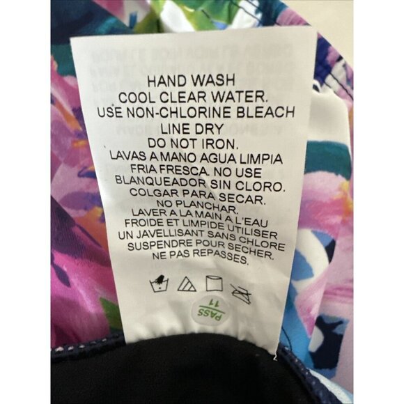 Swim Solutions Size 10 Garden Dreams Floral Flutter Sleeve One Piece Swimsuit - Picture 5 of 6